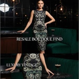 Ted Baker Bellia Jewel Snake Print Bodycon Midi Dress - Emerald Green - Size 00